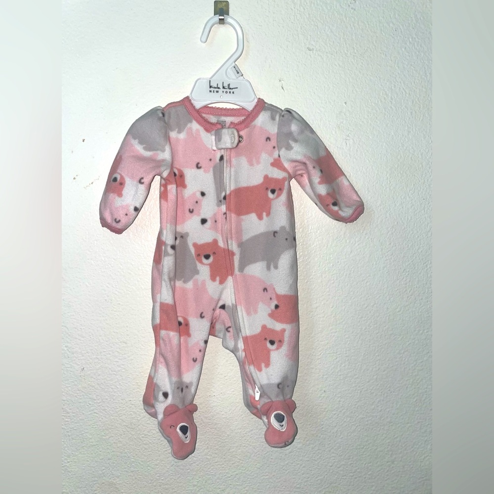 Newborn sleep onesie. Super soft with both top and bottom zipper.